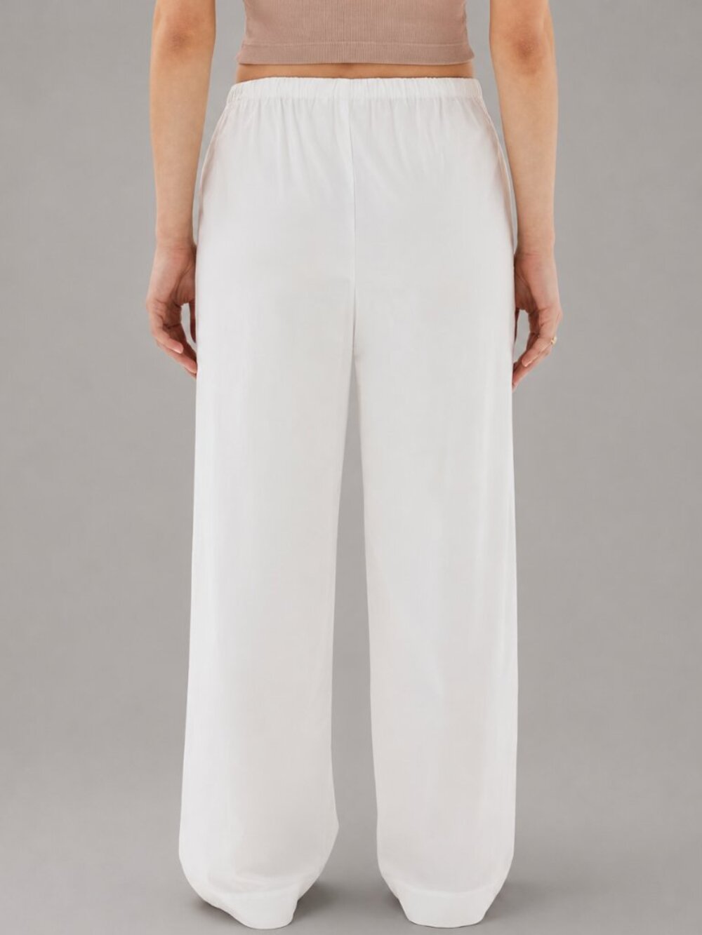 Reformation Micah Cotton Pants Drawstring Pants White Wide Leg L - Picture 2 of 7